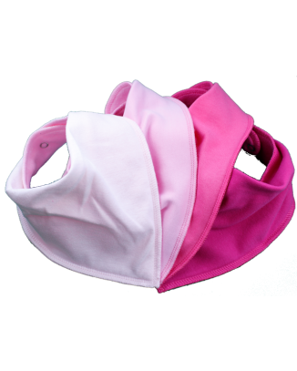 Simply Pink 4 pack bandana bibs 