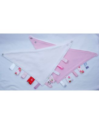 PINK Bibbles Reversible Taggy Bandana Bib